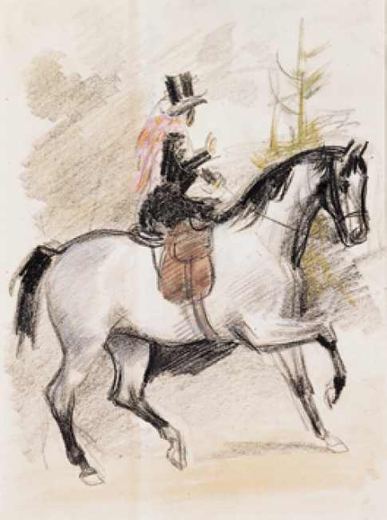 Natasha Rostova. Hunting Scene (Leo Tolstoy, War and Peace) by Konstantin Ivanovich Rudakov.