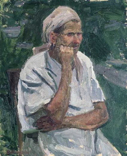 Portrait of a Peasant by Vasily Kirillovich Nechitailo, 1947.