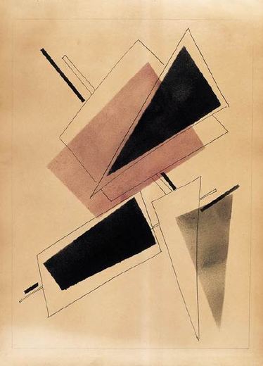 Lozenges. Standing Constructivist Figure by Vladimir Vasilyevich Lebedev, 1925.