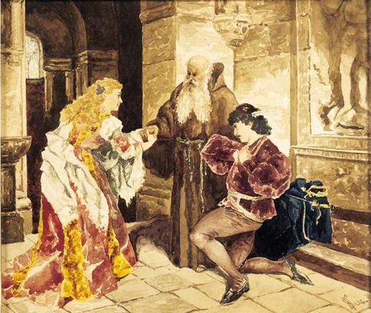 Romeo and Juliet. The Wedding by Wladimir Wasiljewitsch Galaktionow, 1898.